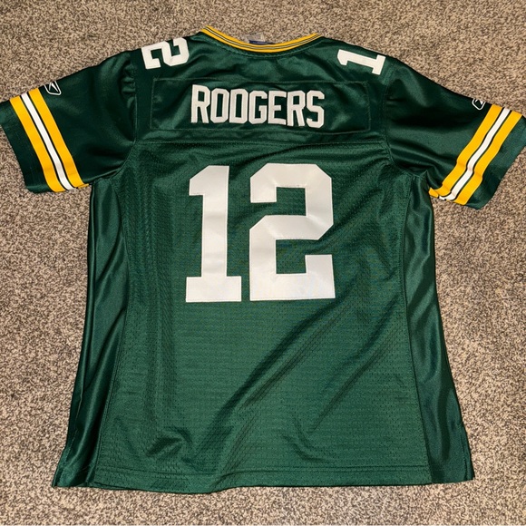 Reebok on Field Women M Football Sewn Jersey Green Bay Packers Aaron Rodgers - Picture 10 of 12